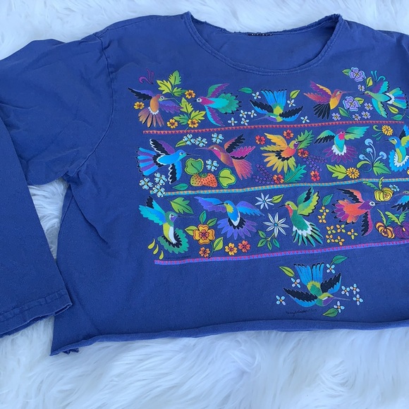 Crop cut hummingbird shirt farm core grunge - Picture 3 of 4